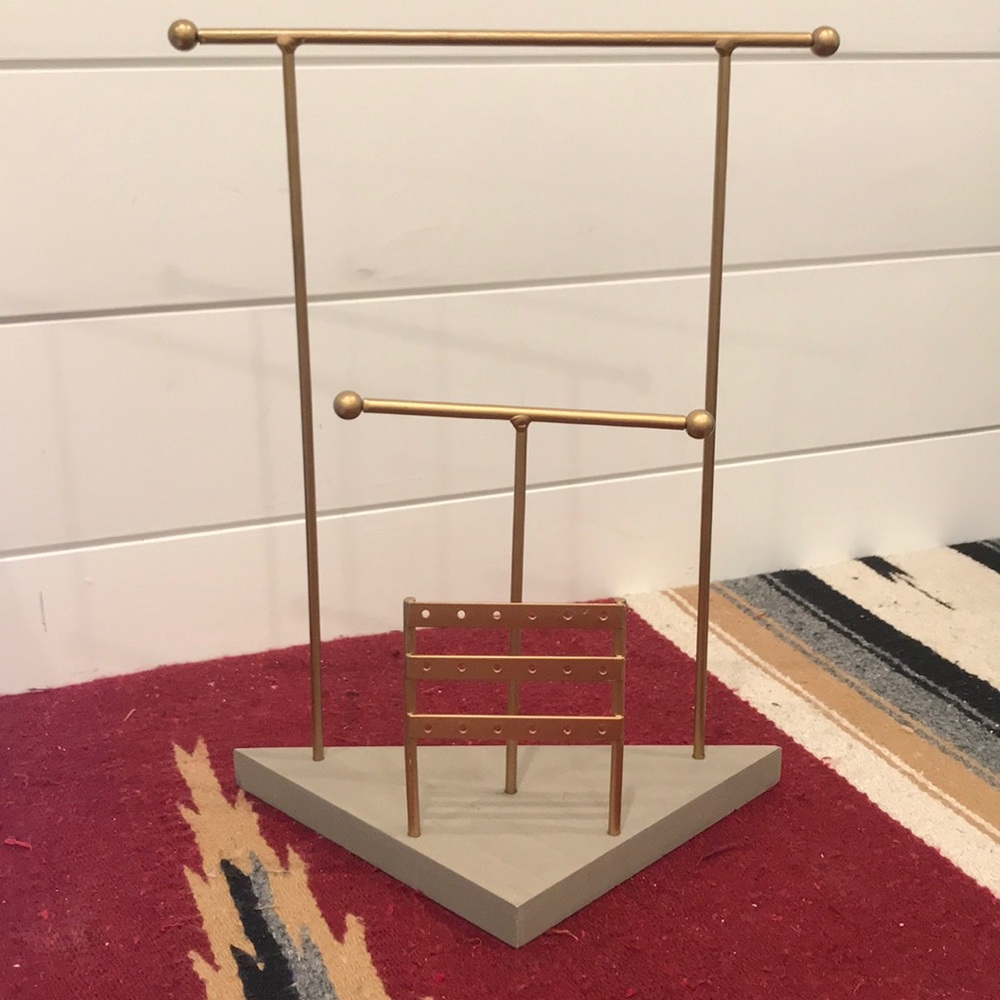 Anthropologie Highbar Jewelry Stand in Gold